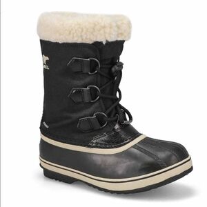 Sorel Kids Black & Cream Yoot Pac Winter Boots, Size 5 ~ VGUC